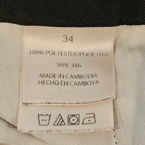 Haggar Mens Gabardine Flat Front Expandable Waist Casual Shorts - 34 - Picture 7 of 8